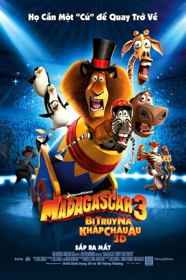 Xem Madagascar 3: Thần Tượng Châu Âu Online - Cùng Xem Cùng Chill | Phim Hay C